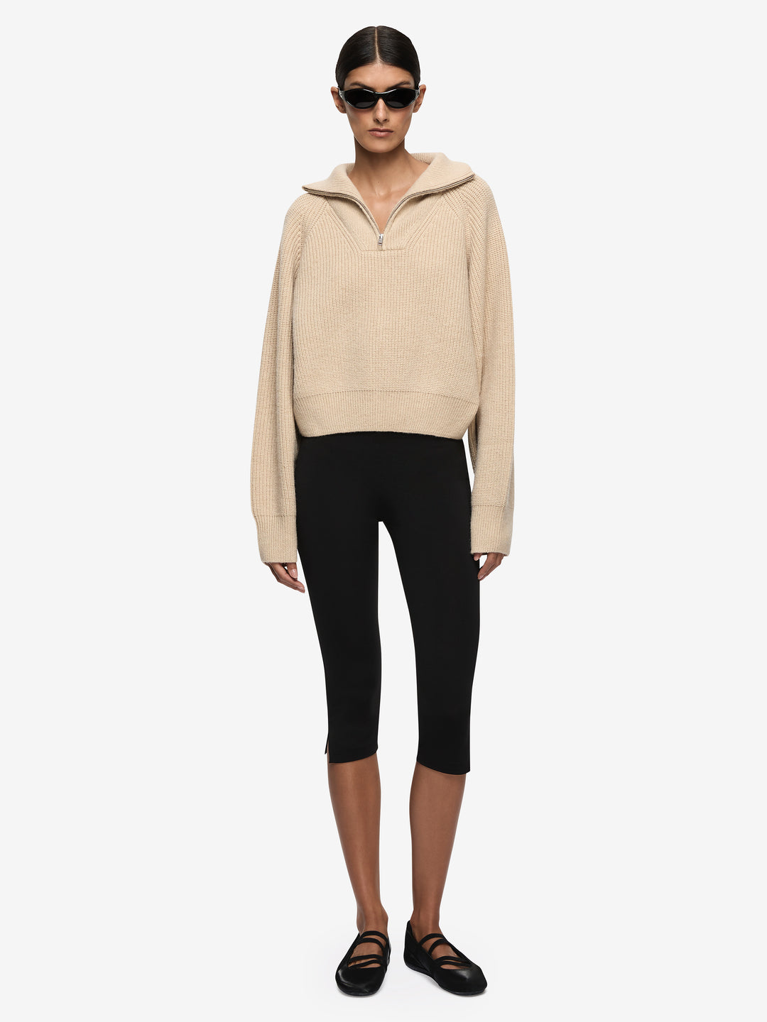 TORIE CROPPED JUMPER - SAND