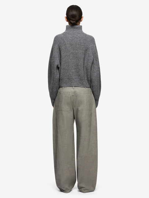 TORIE CROPPED JUMPER - CHARCOAL