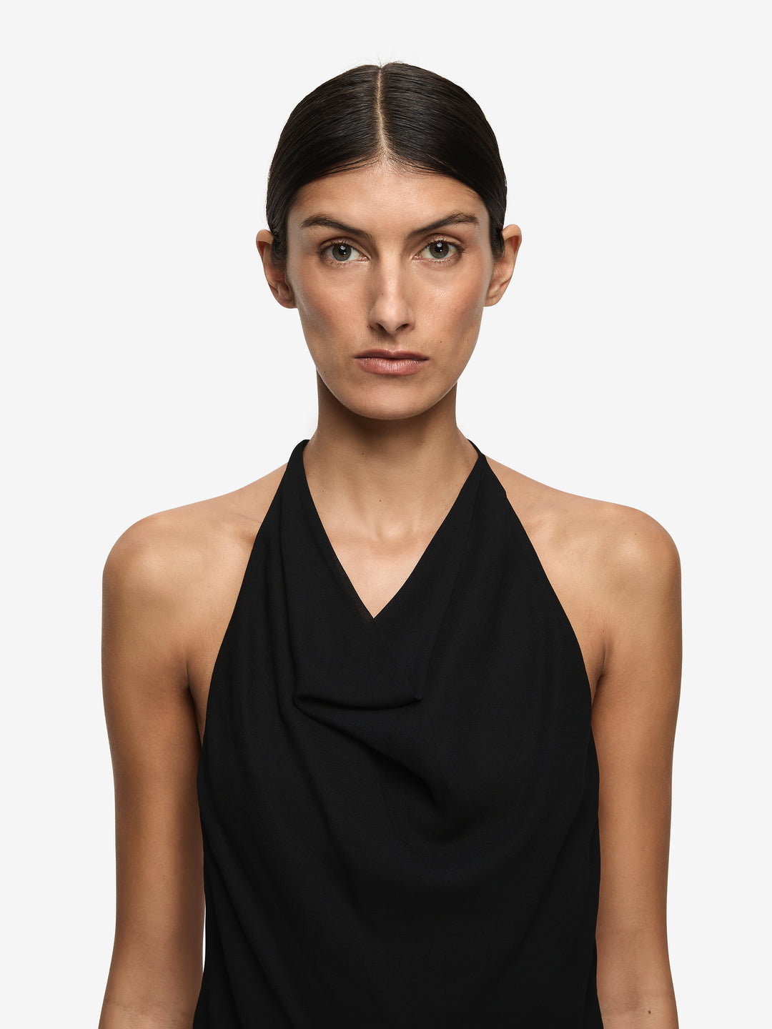 ELOISE HALTER MINI DRESS - BLACK