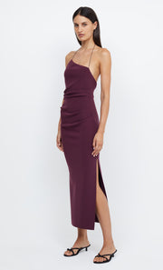 ANDY ASYM MIDI DRESS - PLUM