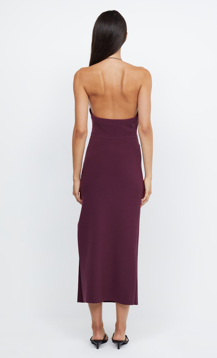 ANDY ASYM MIDI DRESS - PLUM