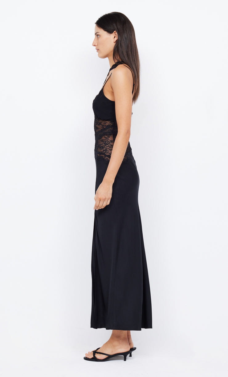 RIA ASYM MAXI DRESS - BLACK