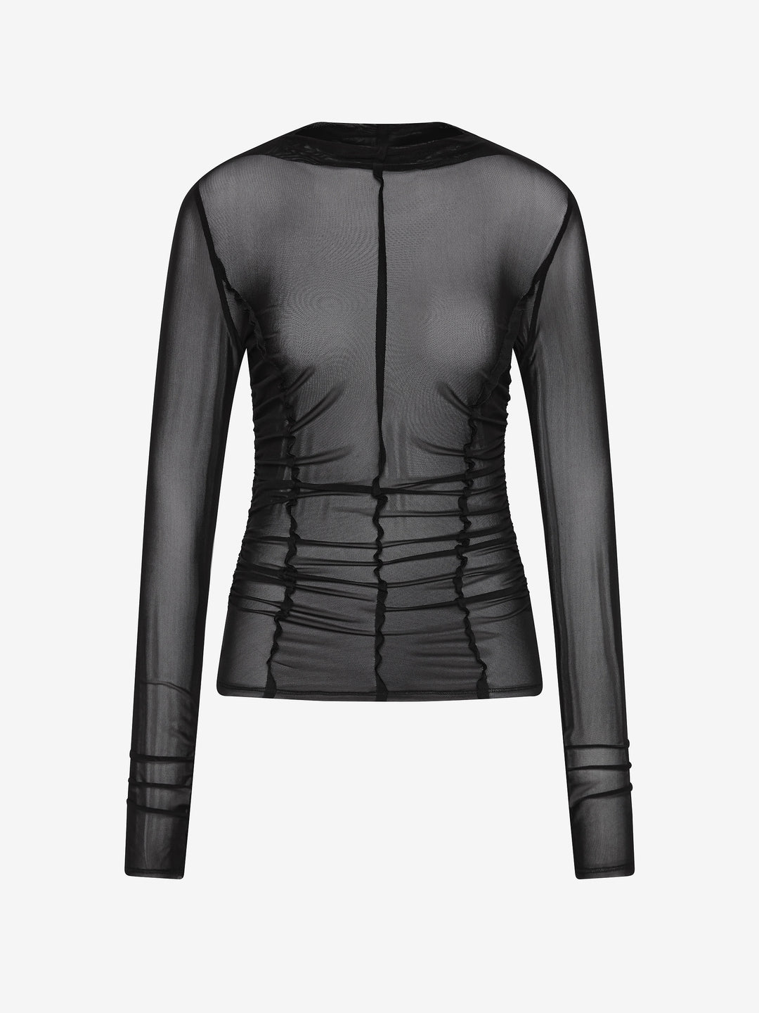 DELILA LONG SLEEVE TOP - BLACK