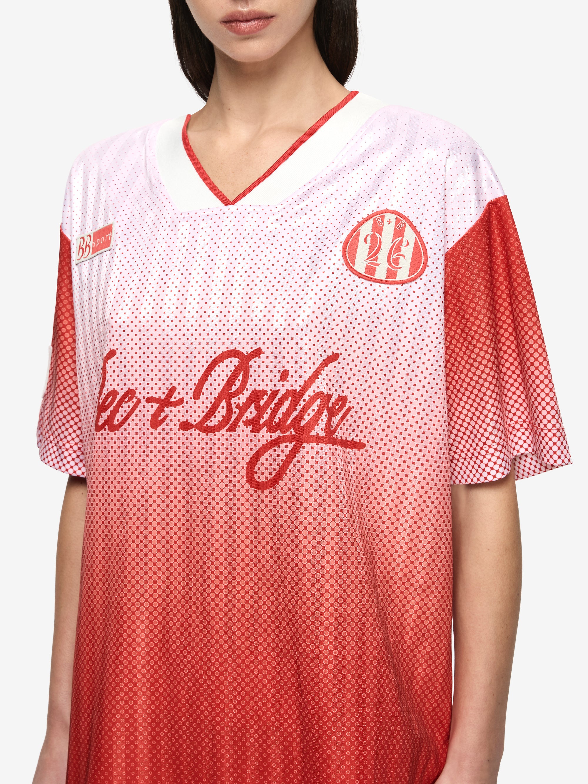ZELIA JERSEY T SHIRT - FLAME OMBRE – BEC + BRIDGE US