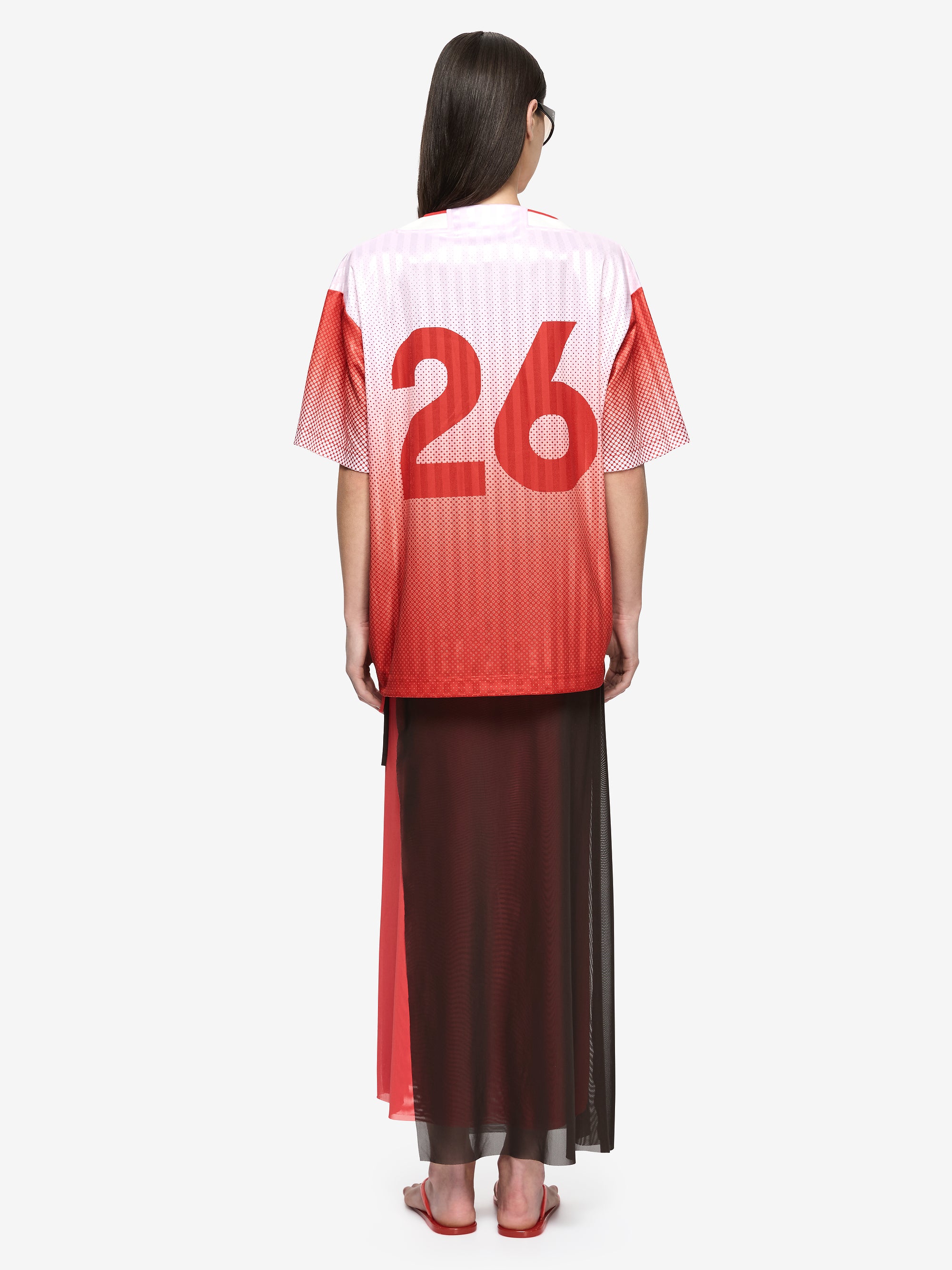 ZELIA JERSEY T SHIRT - FLAME OMBRE – BEC + BRIDGE US