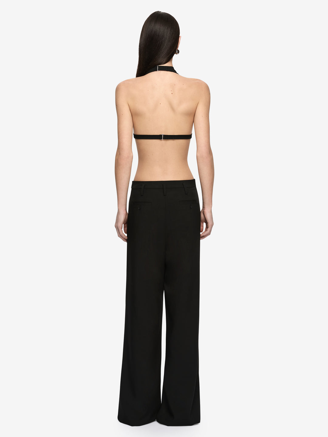 HENLEY DRAPE TOP - BLACK