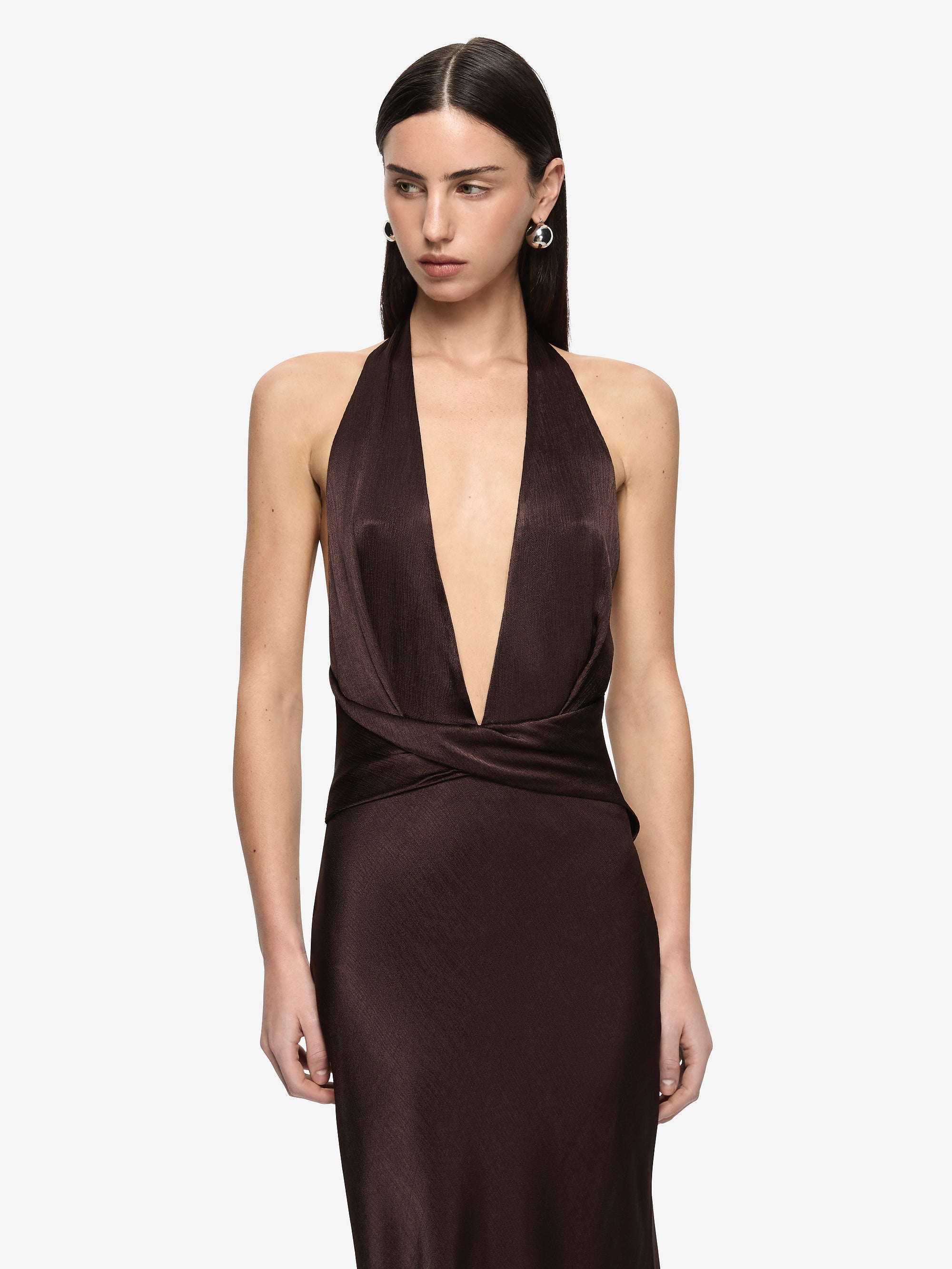 XANTHI STRAPLESS MAXI DRESS - BITTER CHOC – BEC + BRIDGE US