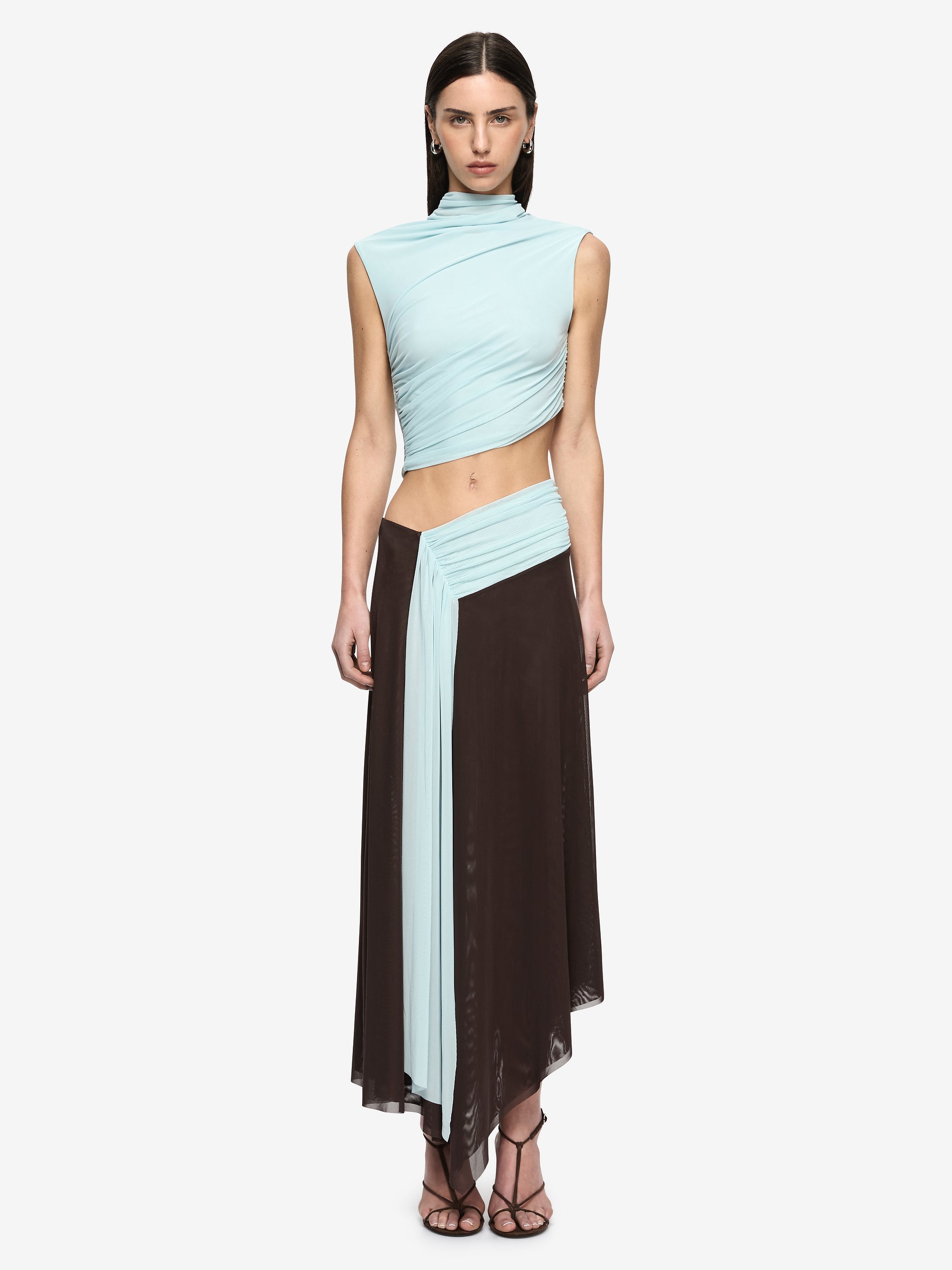 CONNI ASYM MIDI DRESS