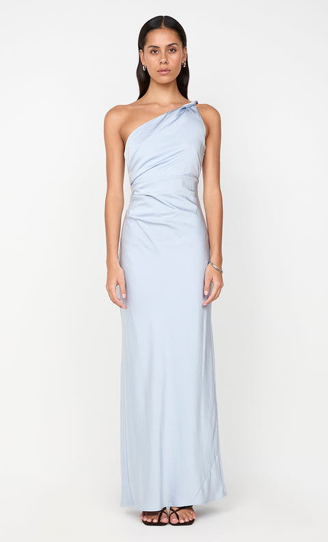 LUNETTA ASYM DRESS - DUSTY BLUE