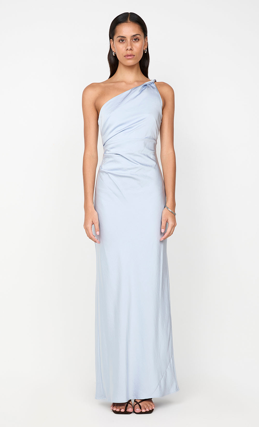 LUNETTA ASYM DRESS - DUSTY BLUE