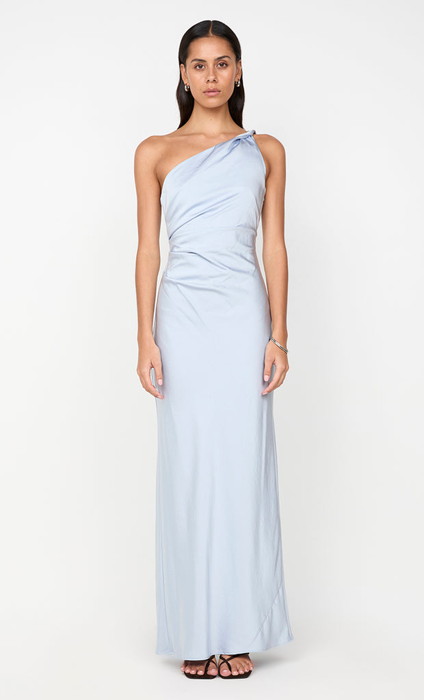 LUNETTA ASYM DRESS - DUSTY BLUE