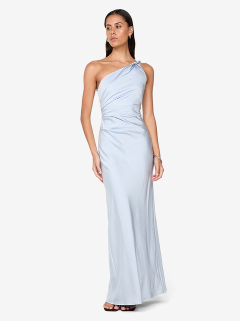 LUNETTA ASYM DRESS - DUSTY BLUE