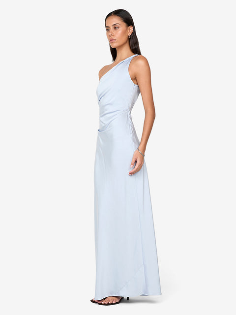 LUNETTA ASYM DRESS - DUSTY BLUE