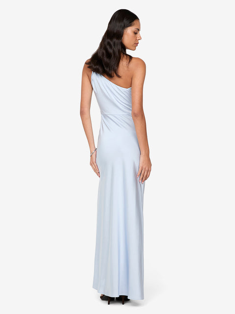 LUNETTA ASYM DRESS - DUSTY BLUE