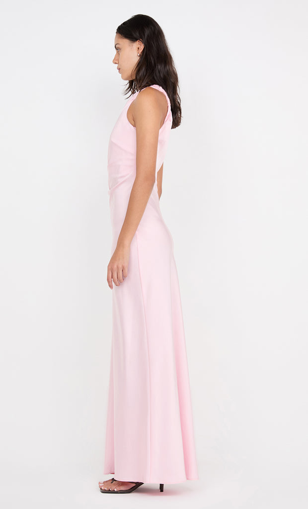 LUNETTA ASYM DRESS - POWDER PINK