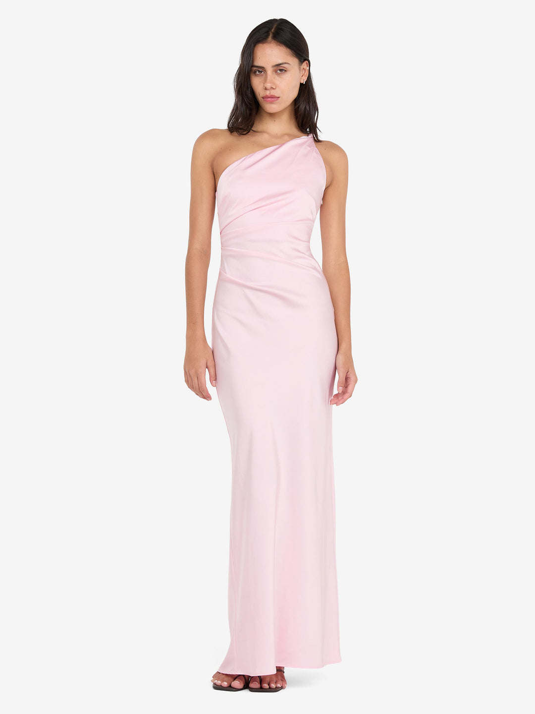 LUNETTA ASYM DRESS - POWDER PINK
