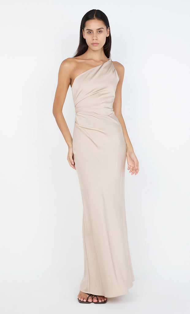 LUNETTA ASYM DRESS - SAND