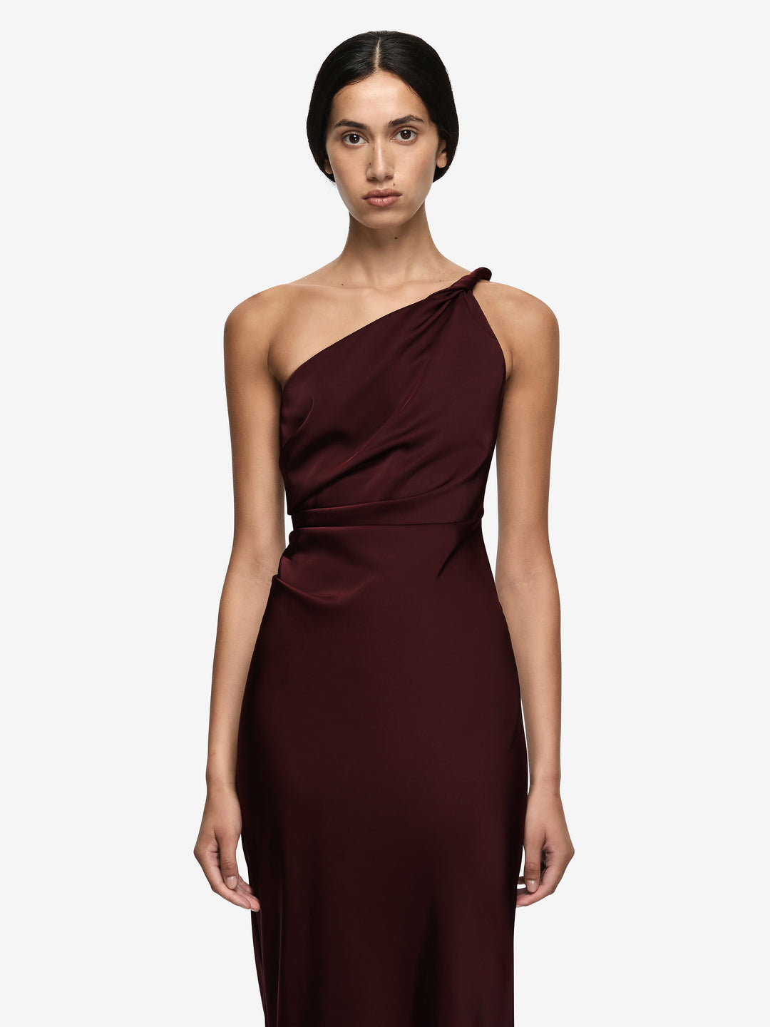 LUNETTA ASYM DRESS - PLUM