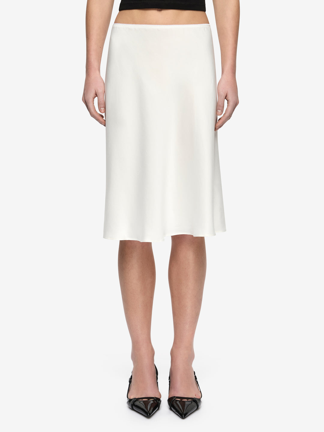 PIPER BIAS MIDI SKIRT - IVORY