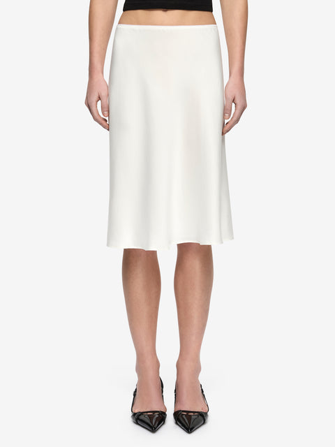 PIPER BIAS MIDI SKIRT - IVORY