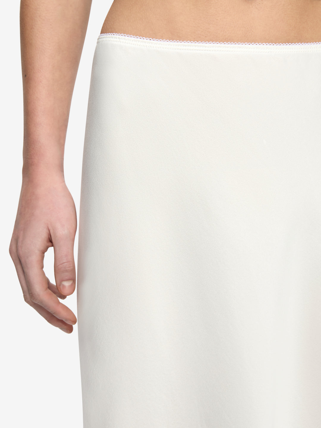 PIPER BIAS MIDI SKIRT - IVORY