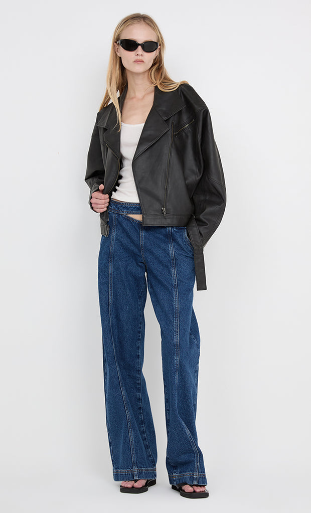 DAVIE BOMBER - WASHED BLACK