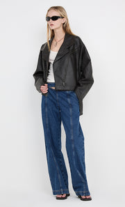 DAVIE BOMBER - WASHED BLACK