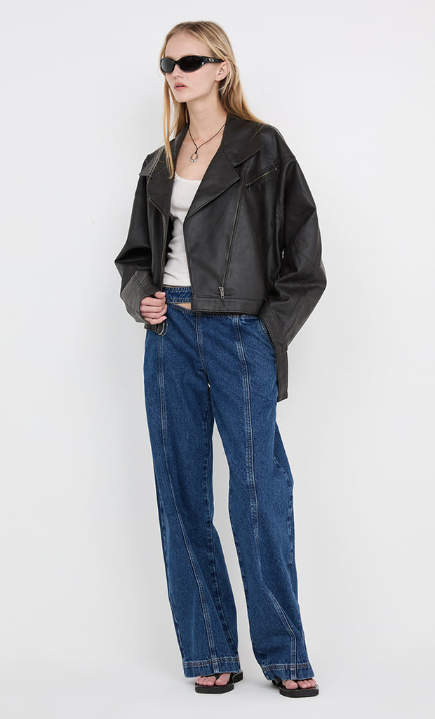 DAVIE BOMBER - WASHED BLACK