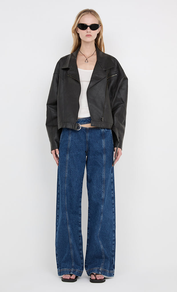 DAVIE BOMBER - WASHED BLACK