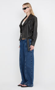 DAVIE BOMBER - WASHED BLACK