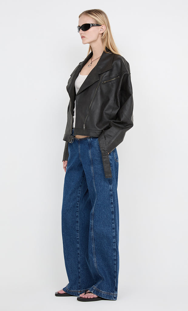 DAVIE BOMBER - WASHED BLACK