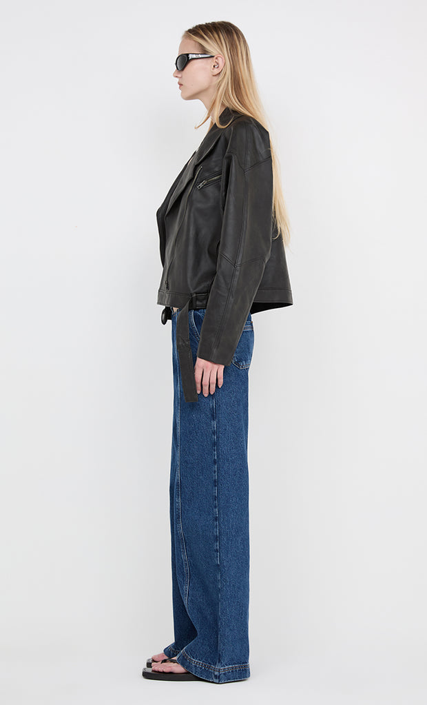 DAVIE BOMBER - WASHED BLACK