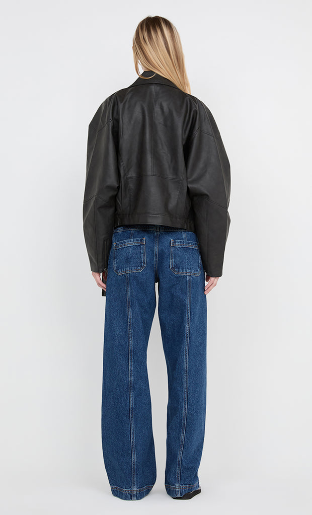 DAVIE BOMBER - WASHED BLACK