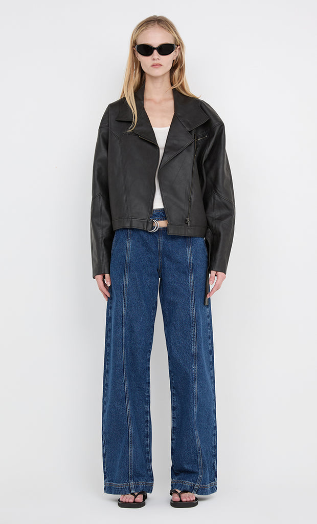 DAVIE BOMBER - WASHED BLACK