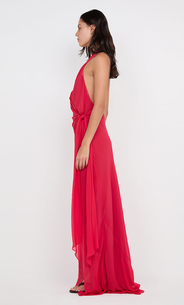 SONEVA WRAP DRESS - STRAWBERRY