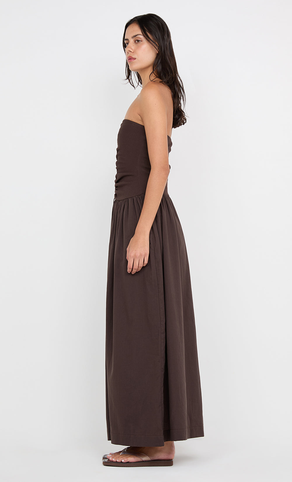 IONE MAXI DRESS - DARK CHOCOLATE