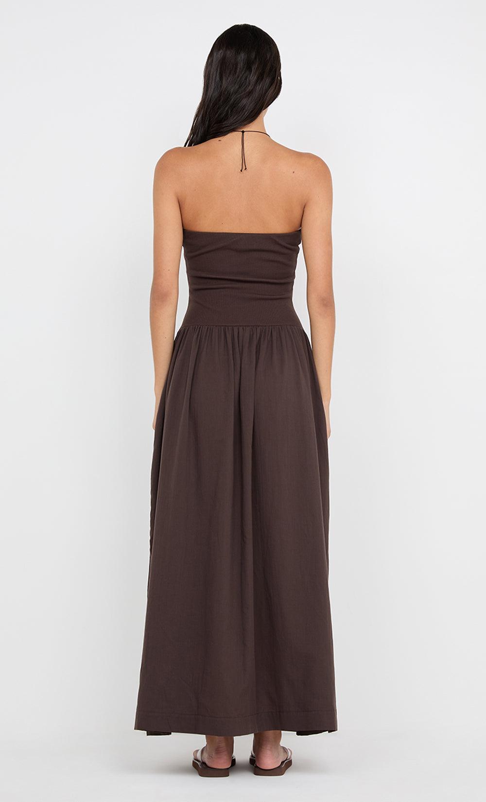 IONE MAXI DRESS - DARK CHOCOLATE