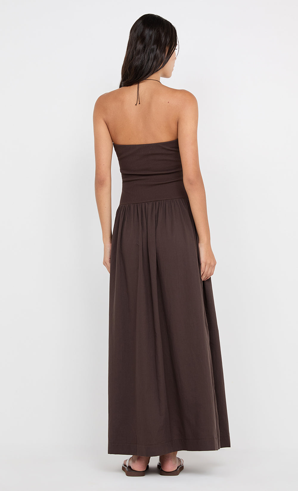 IONE MAXI DRESS - DARK CHOCOLATE