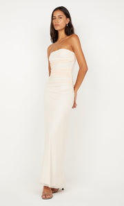 ALARA STRAPLESS DRESS - PEACH