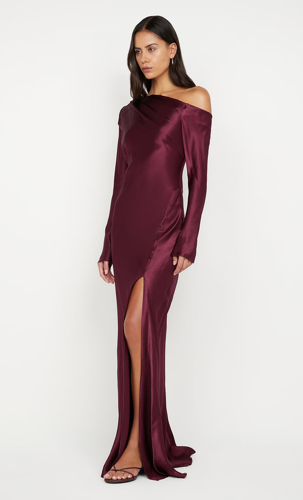SIENA ASYM MAXI DRESS - PLUM