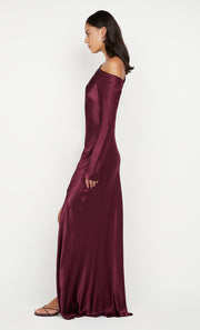 SIENA ASYM MAXI DRESS - PLUM