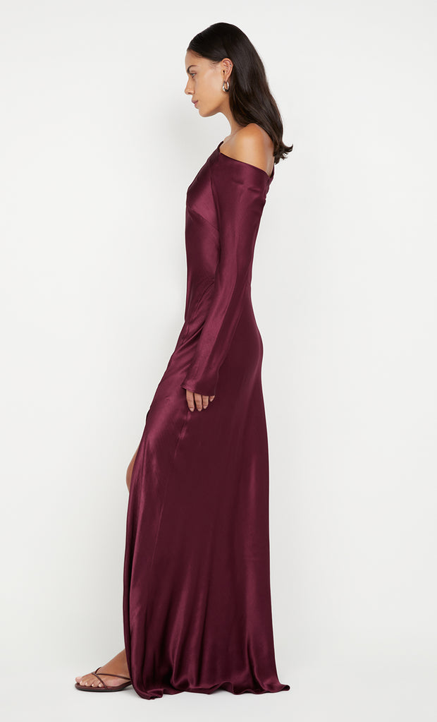SIENA ASYM MAXI DRESS - PLUM
