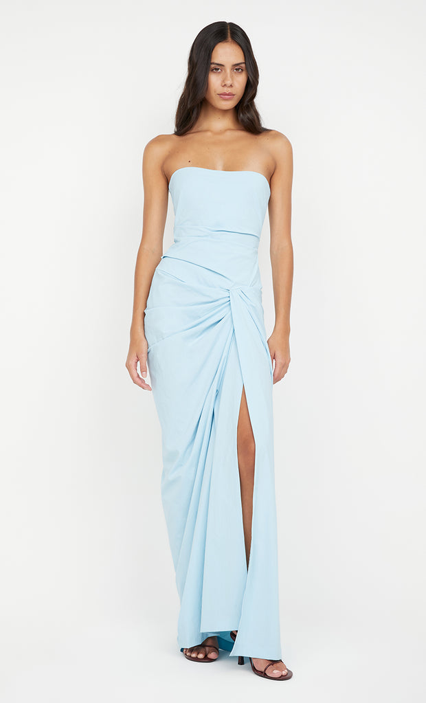 DOMENIC STRAPLESS DRESS - SKY BLUE