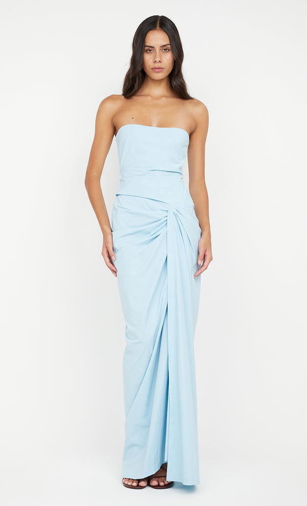 DOMENIC STRAPLESS DRESS - SKY BLUE