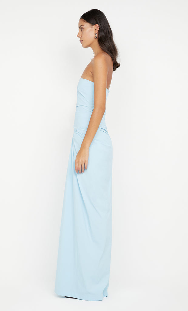 DOMENIC STRAPLESS DRESS - SKY BLUE