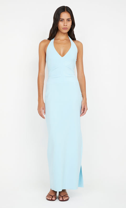 ARIVEN HALTER MAXI DRESS - SKY BLUE