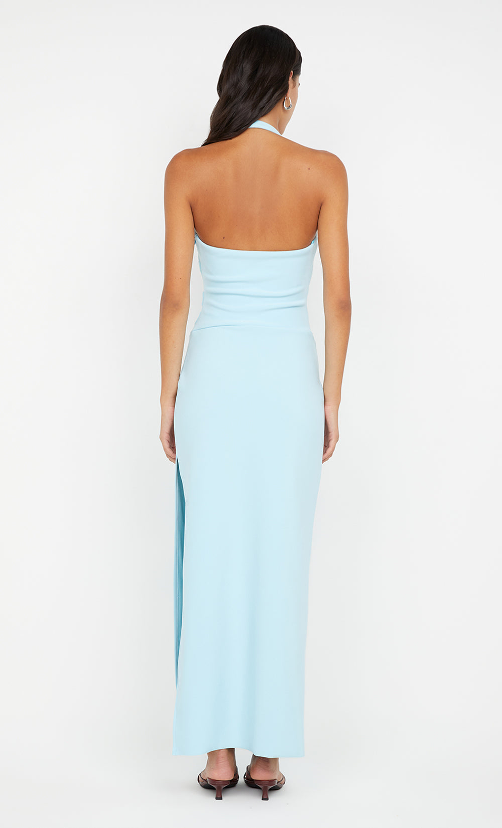 ARIVEN HALTER MAXI DRESS - SKY BLUE BEC + BRIDGE US ARIVEN HALTER MAXI DRESS - SKY BLUE BEC + BRIDGE US