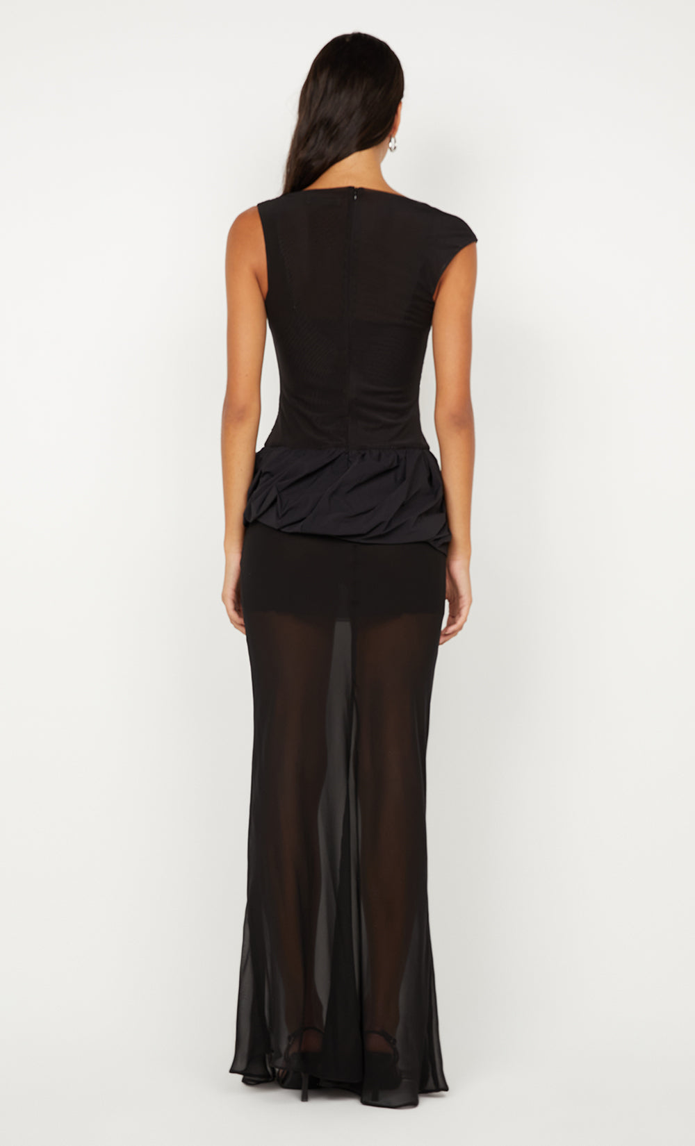 IDA BUBBLE MAXI DRESS - BLACK