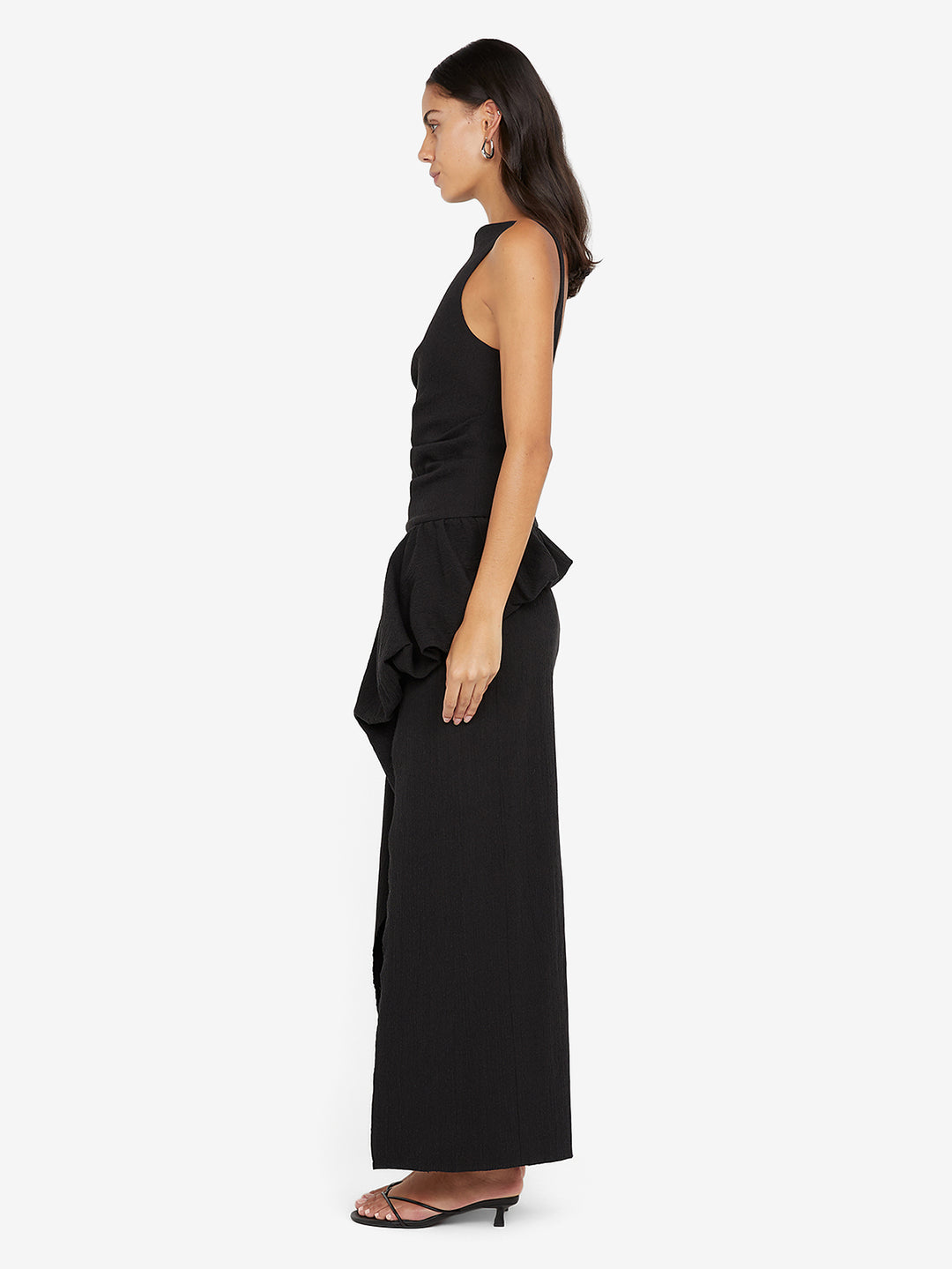 ROWENA ASYM DRESS - BLACK