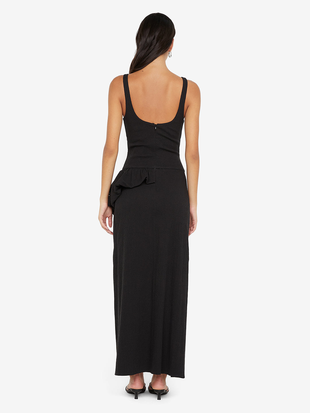 ROWENA ASYM DRESS - BLACK